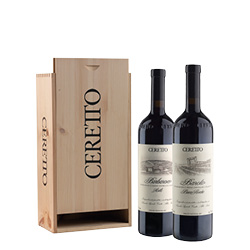 Cassetta Ceretto con Barolo Bricco Rocche e Barbaresco Asili
