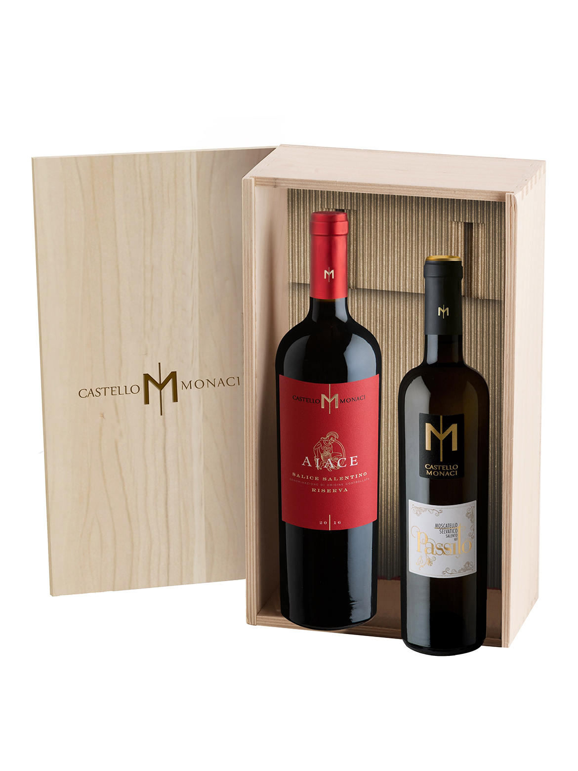 Cassetta Castello Monaci Salice Salentino Riserva Doc E  Passito Salento Igt