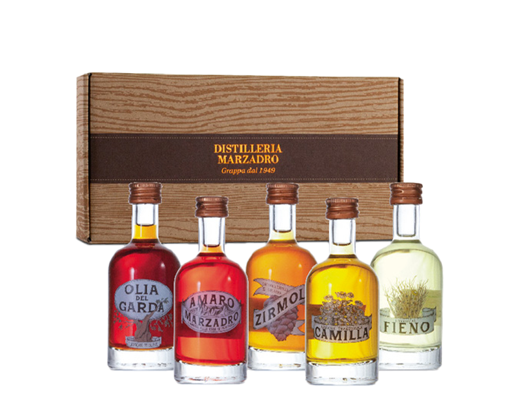 Set 5 Mignon Liquori Infusi Marzadro