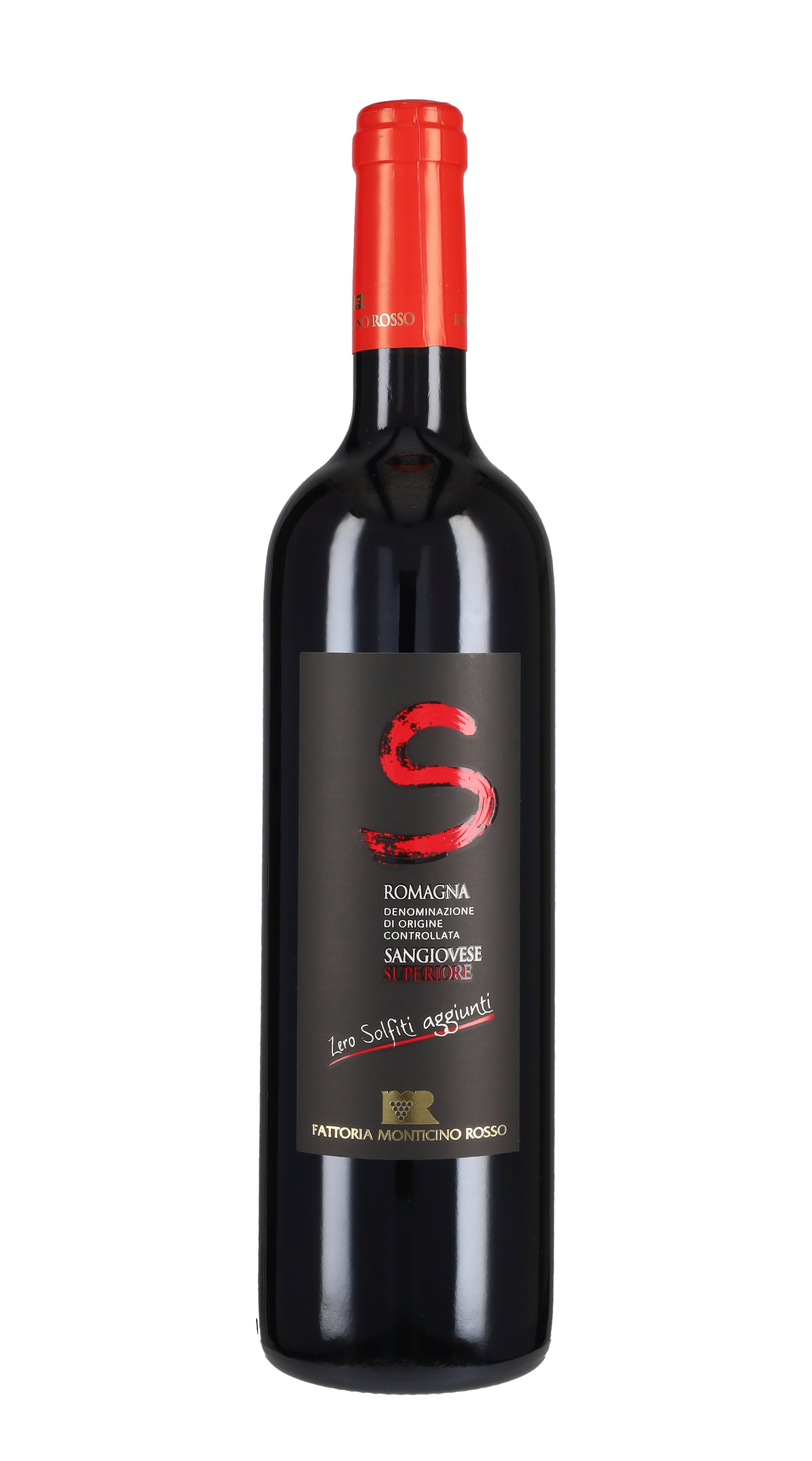 Sangiovese di Romagna Superiore Zero Solfiti Aggiunti Fattoria Monticino Rosso