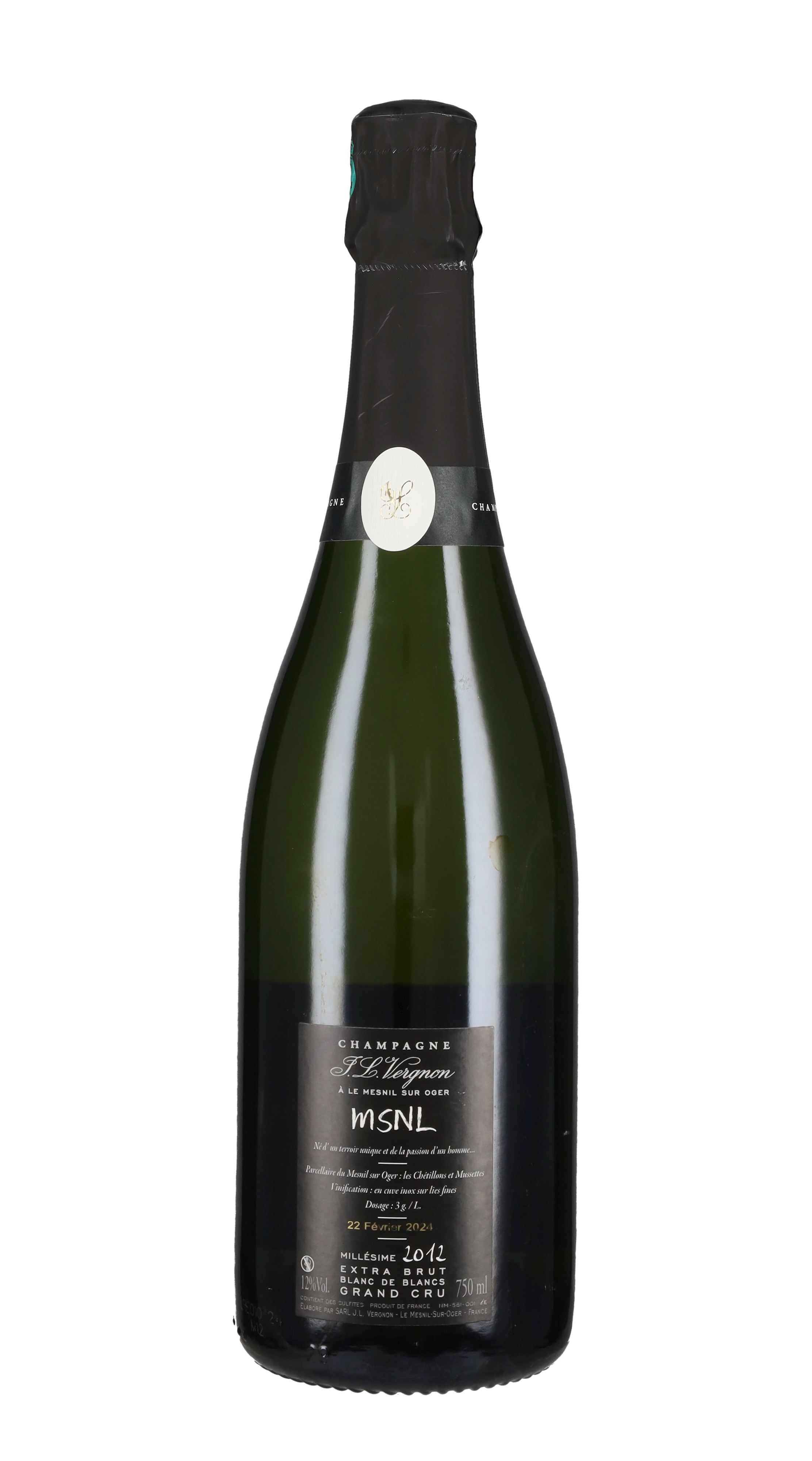 Champagne Extra Brut Grand Cru 'MSNL' Jean Louis Vergnon