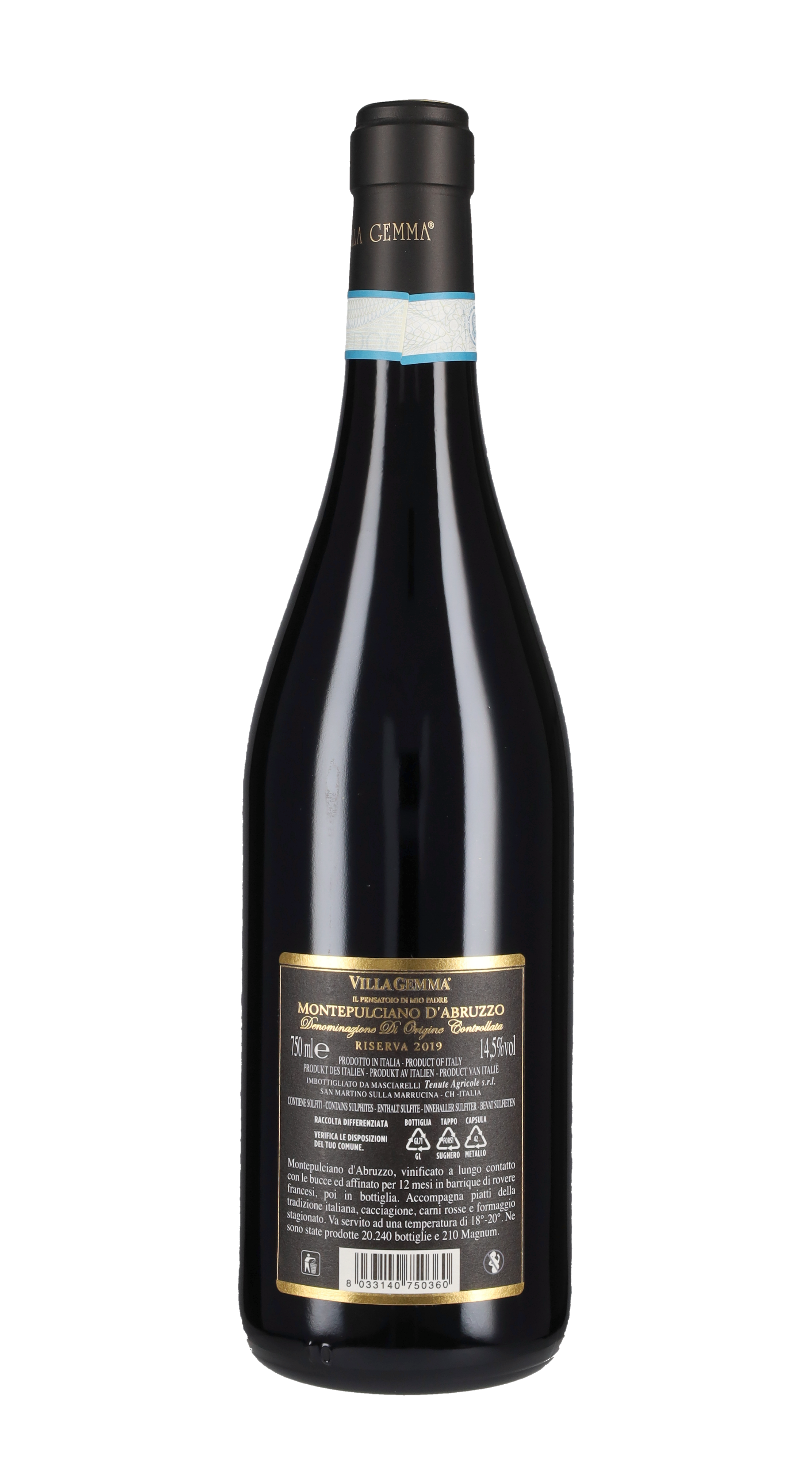 Montepulciano d'Abruzzo Riserva 'Villa Gemma' Masciarelli 2019