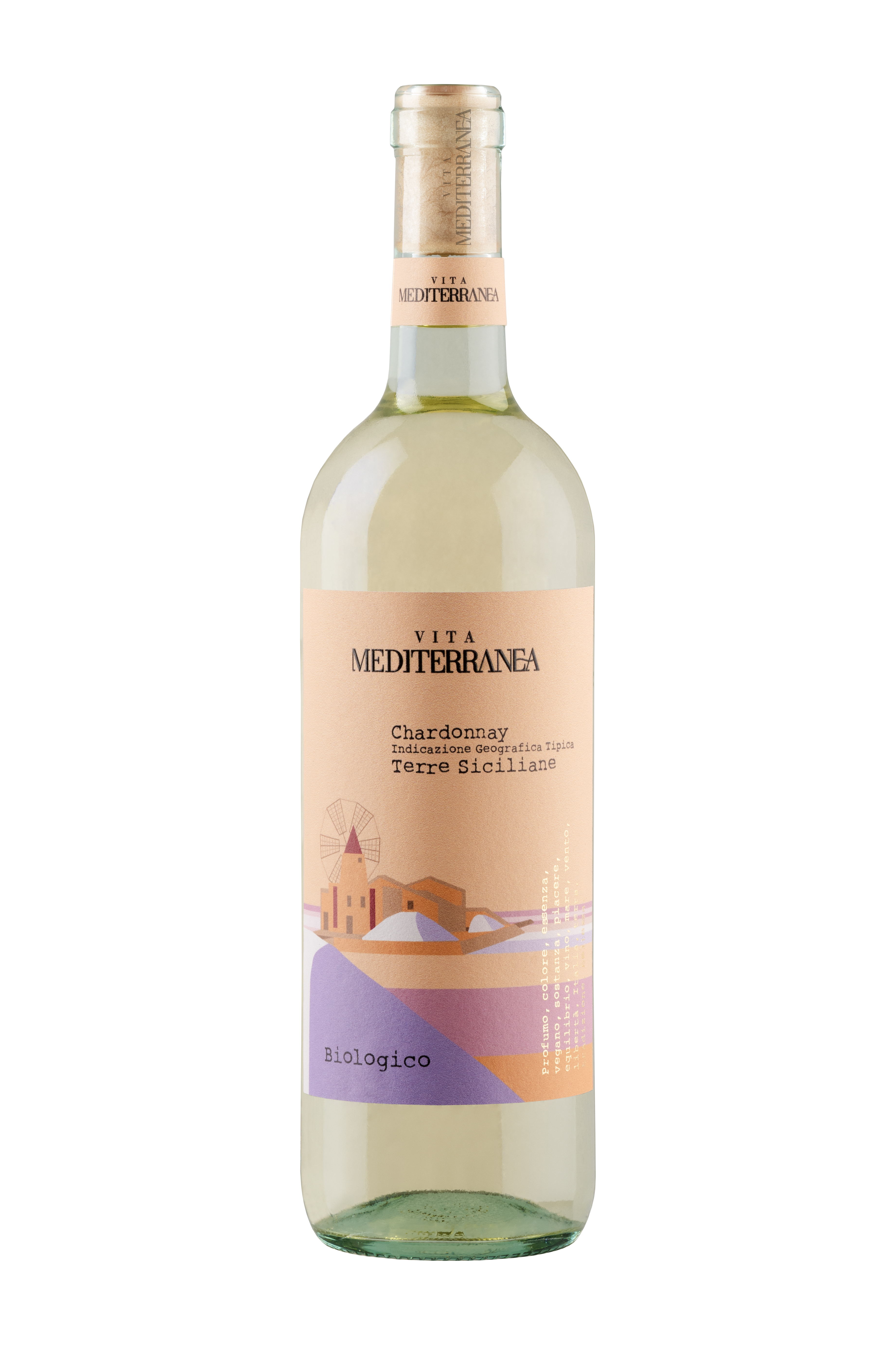 Chardonnay Terre Siciliane Igt Vino Biologico Vegano