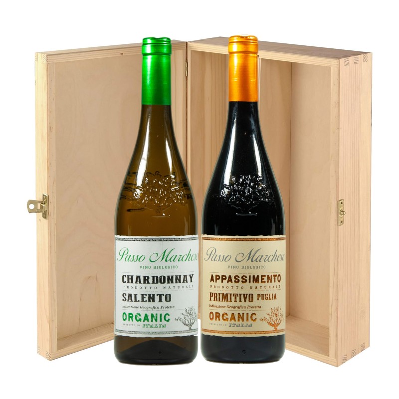 Primitivo e Chardonnay BIO - Paolo Leo [2 bt in Cassetta di Legno]