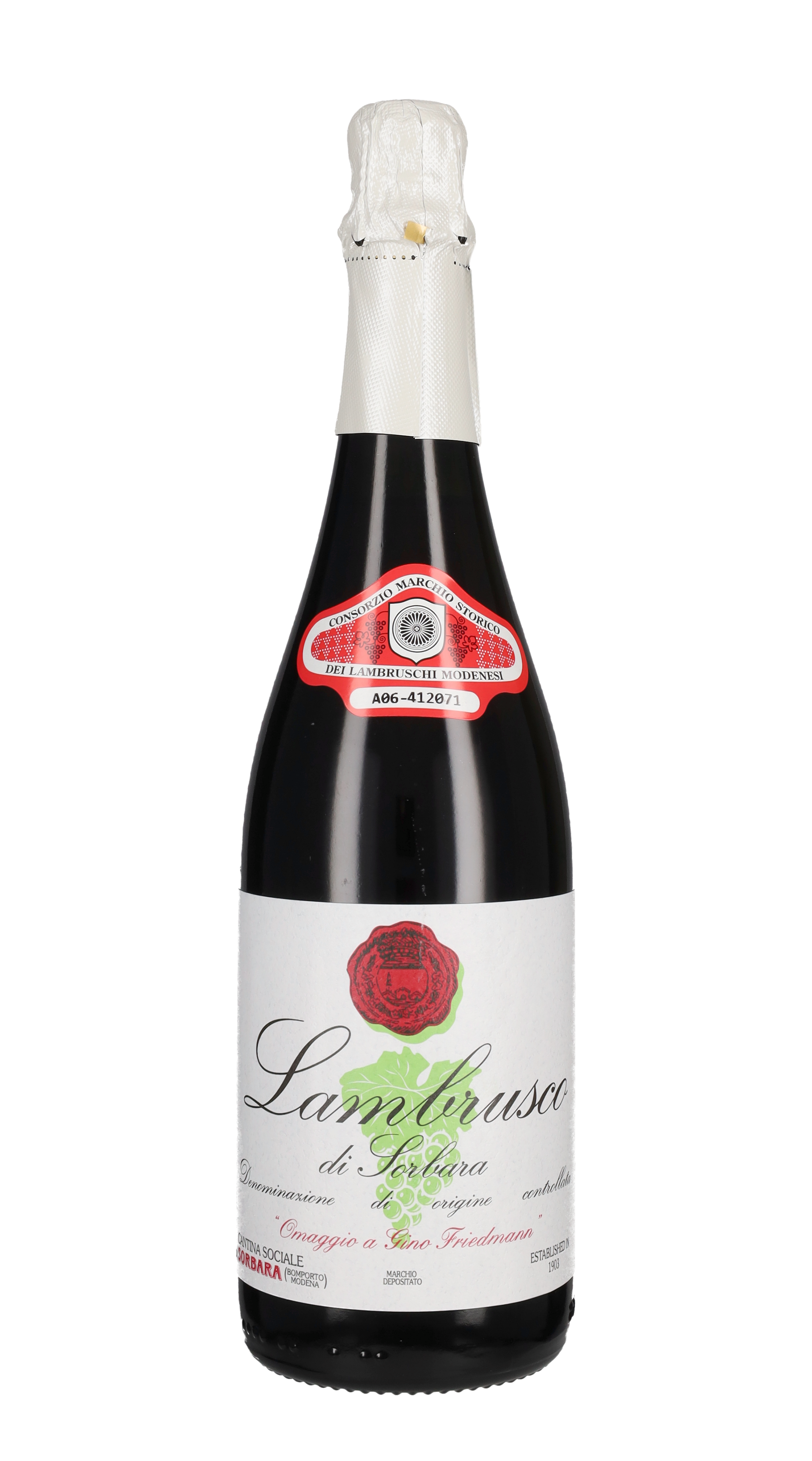 Lambrusco di Sorbara 'Omaggio a Gino Friedmann' Cantina di Sorbara