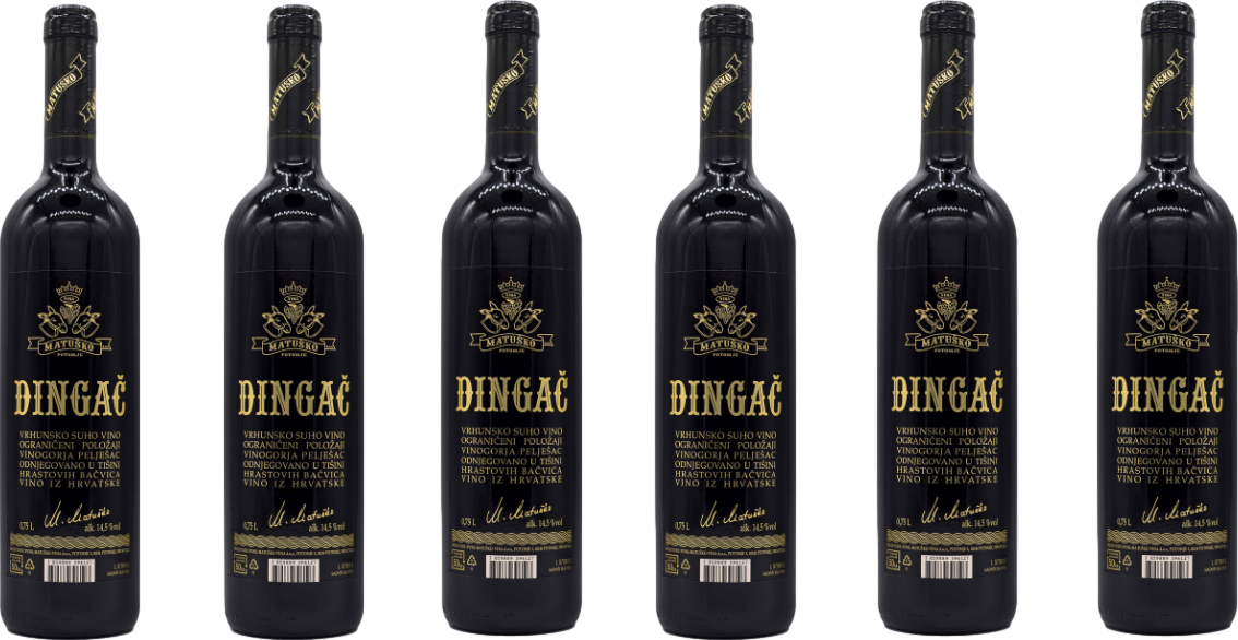 Matusko Dingac 2021 Cassetta da 6 Bottiglie