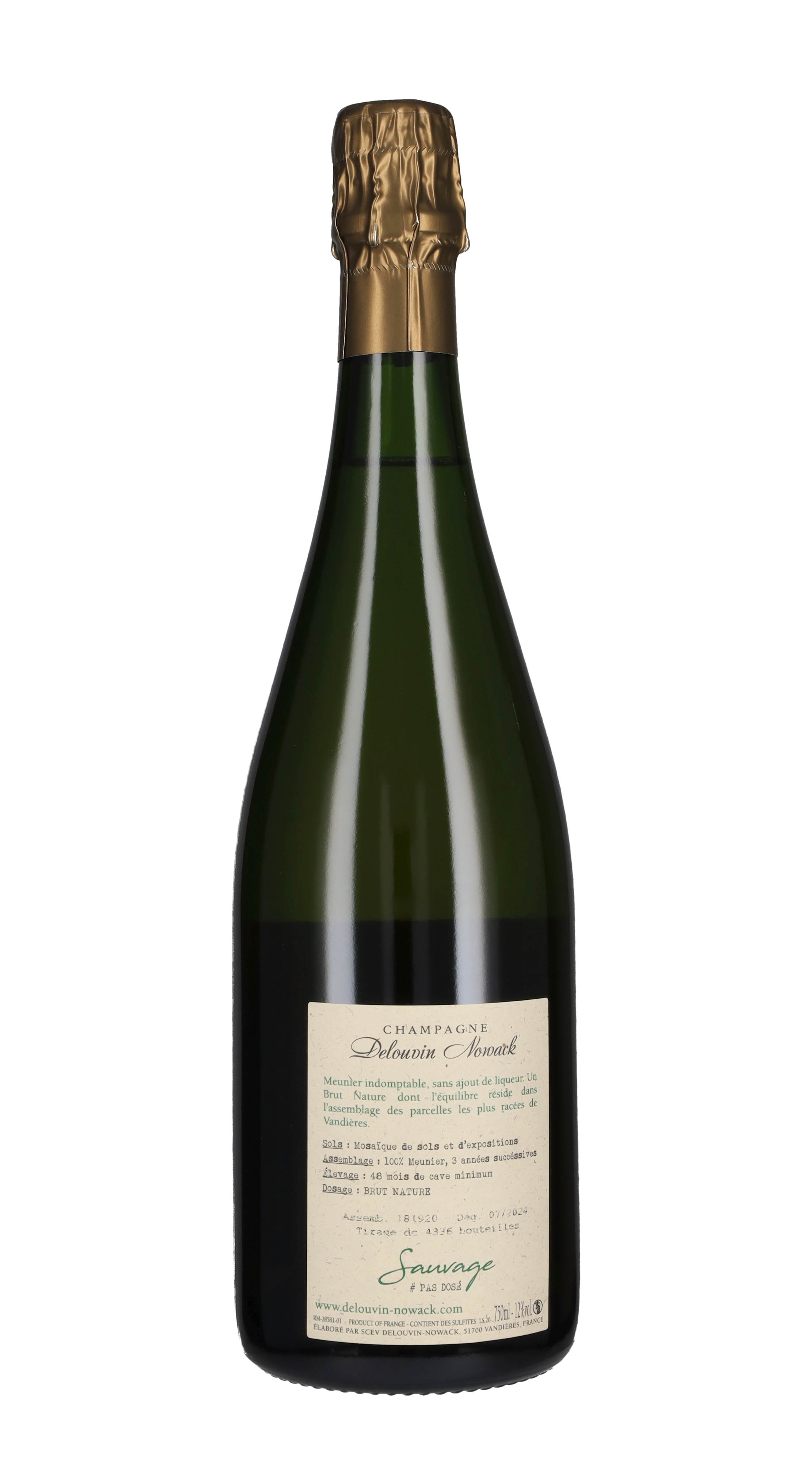 Champagne Pas Dosé 'Sauvage' Famille Delouvin