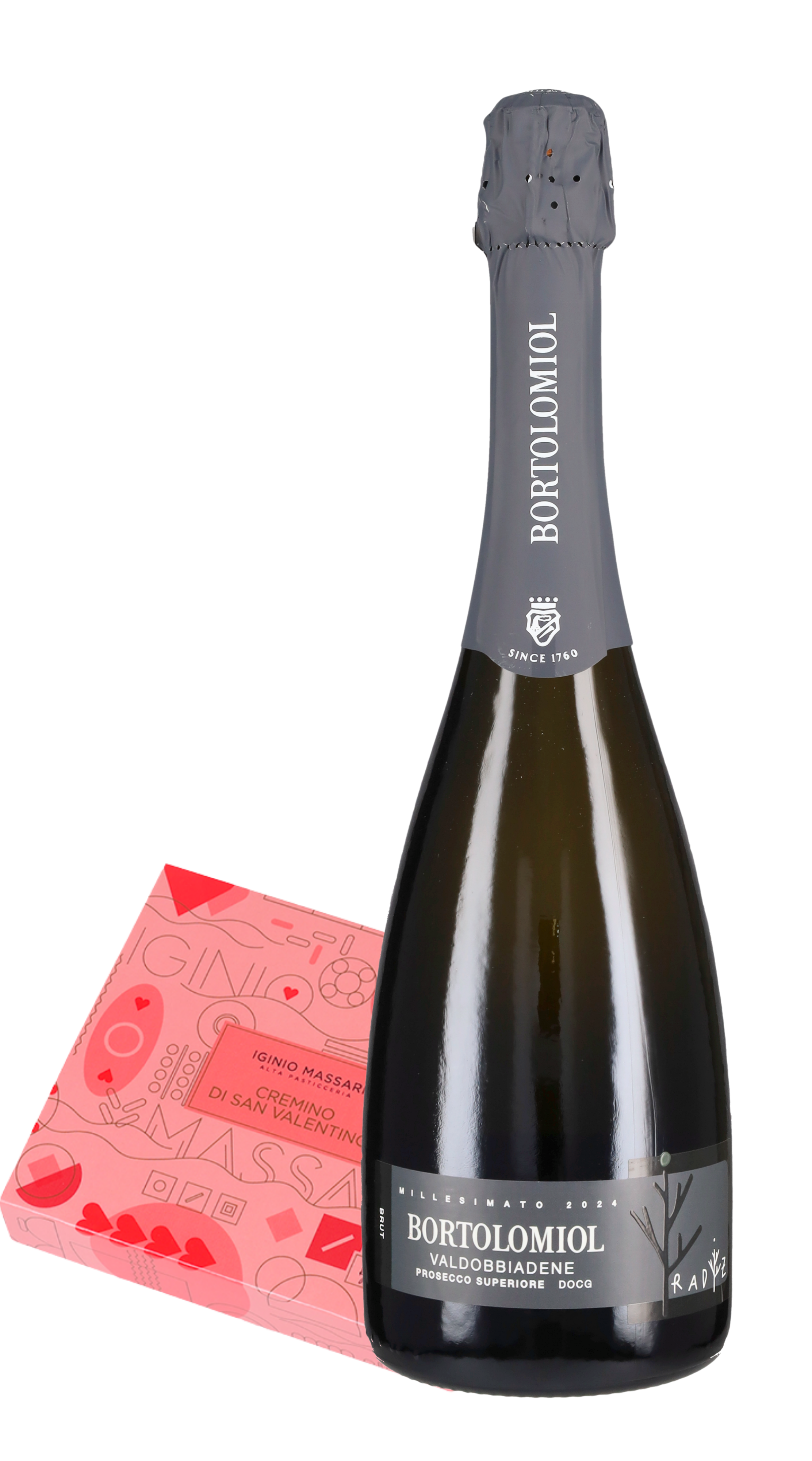 Cremino San Valentino Massari e Prosecco di Valdobbiadene Superiore Brut 'Radiz' Bortolomiol