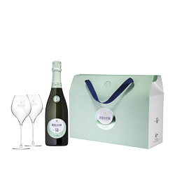 Cofanetto Franciacorta '61 Satèn con 2 calici