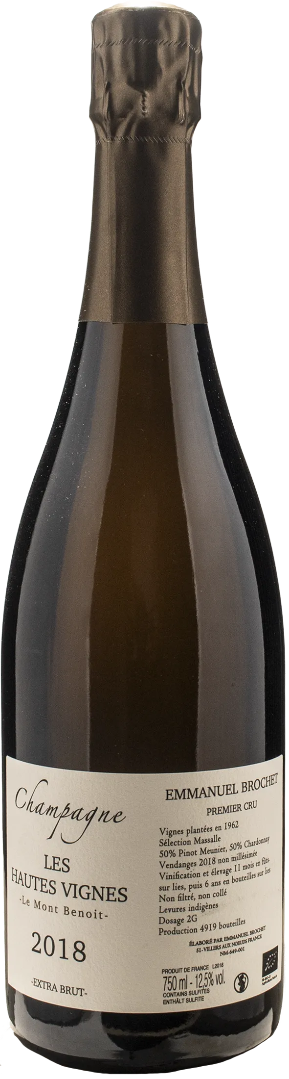 Champagne 1er Cru Extra Brut Les Hautes Vignes Le Mont Benoit