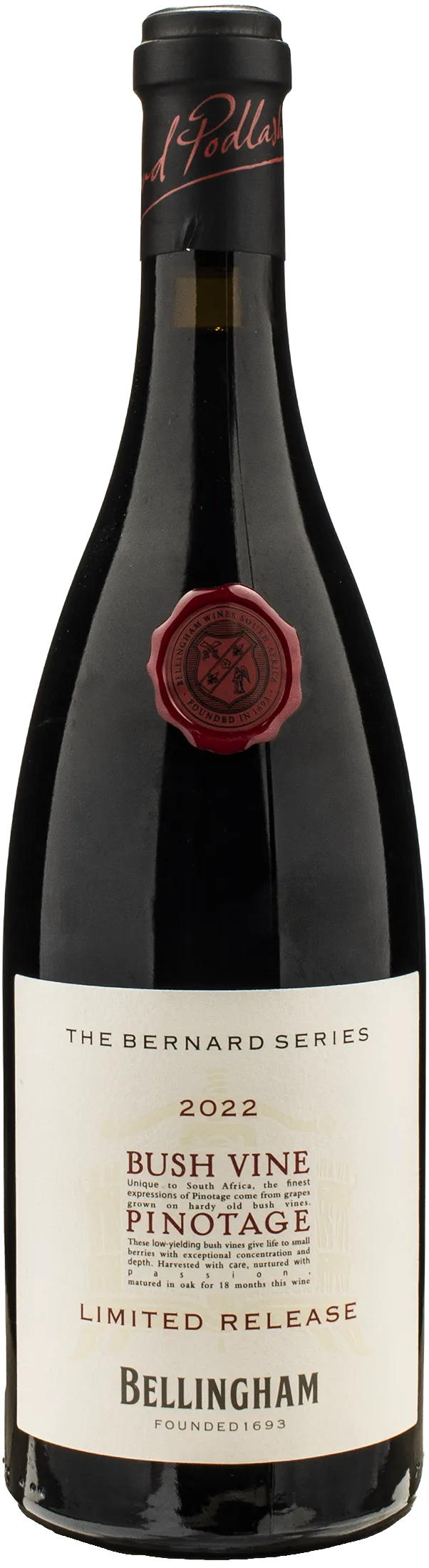 The Bernard Series Bush Vine Pinotage Limited Release